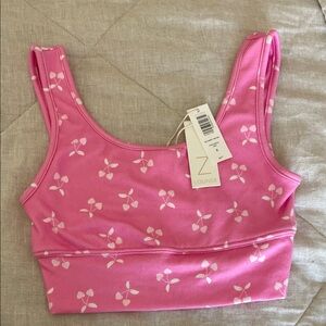 Z Lounge Pink Floral Sports Bra